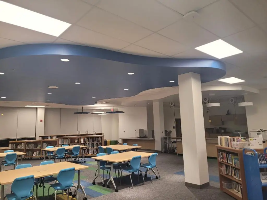 Frederick library painted white